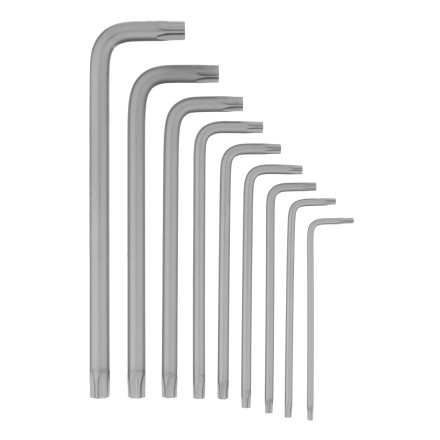Набор ключей имбусовых Torx-Tempered, TT10-50, CrV, 9 шт., удлиненные Сибртех 123717 купить в Надыме