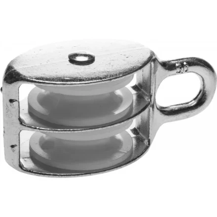 Блок ЗУБР двойной, оцинкованный, нейлоновый шкив, 12x50мм, 2 шт 4-304595-50 купить в Надыме