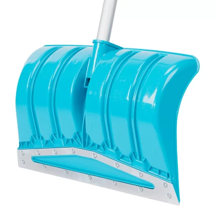 Лопата-скрепер для уборки снега Palisad 61797, полипропилен, 460х320х1300 мм, алюминиевый черенок, ПВХ, LUXE купить в Надыме