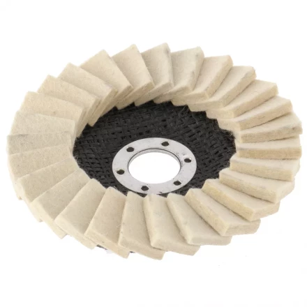 Круг полировальный лепестковый из натурального войлока 125 х 22,2 мм MATRIX артикул 75934 купить в Надыме