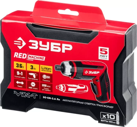 Отвертка-трансформер ViX-T ЗО-ЕМ-3.6 Ли серия МАСТЕР купить в Надыме