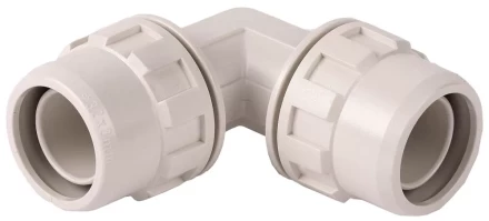 Соединитель ЗУБР "ШиреФит" угловой 90° "штуцер с гайкой - штуцер с гайкой", 32мм 51492-32 купить в Надыме