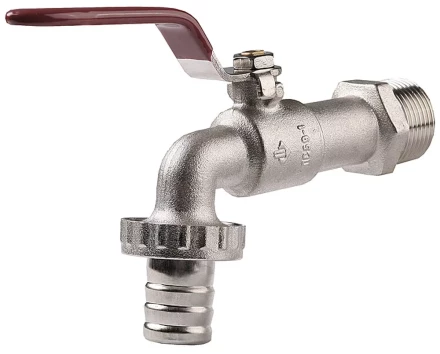 Кран ЗУБР шаровой водоразборный, латунный с никелированным покрытием, 3/4"-3/4" 51216-3/4-3/4 купить в Надыме