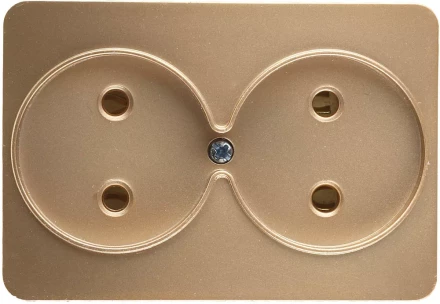 Розетка СВЕТОЗАР "ГАММА" без заземления, двойная, без вставки и рамки, цвет золотой металлик, 16А/~250В SV-54102-GM купить в Надыме