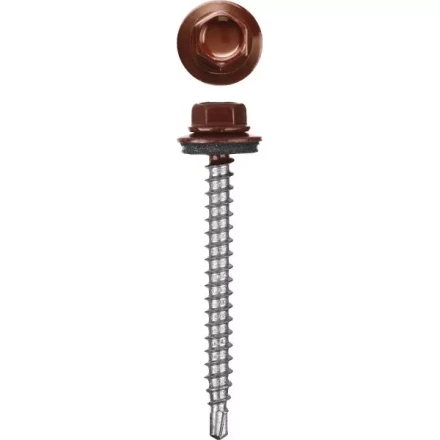 Саморезы СКД кровельные, RAL 3005 темно-красный, 70 х 4.8 мм, 800 шт, для деревянной обрешетки, STAYER 30300-48-070-3005 купить в Надыме