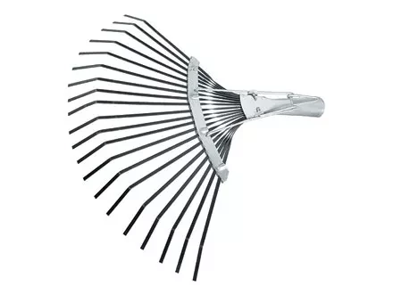 Грабли веерные 20 зубьев без черенка оксидированные плоский зуб  СИБРТЕХ Россия 61778 купить в Надыме