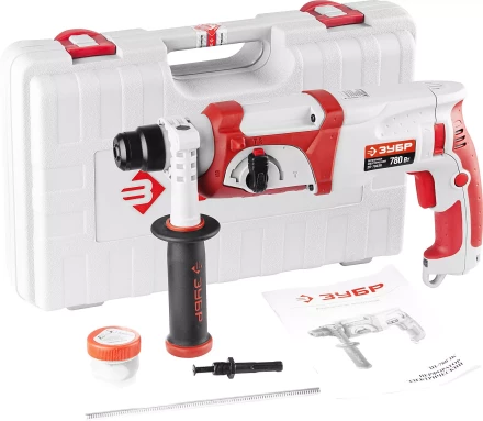 Перфоратор ЗУБР SDS-plus, реверс, 3 Дж, 0-1100 об/мин, 0-4500 уд/мин, 780Вт, кейс ЗП-780ЭК купить в Надыме