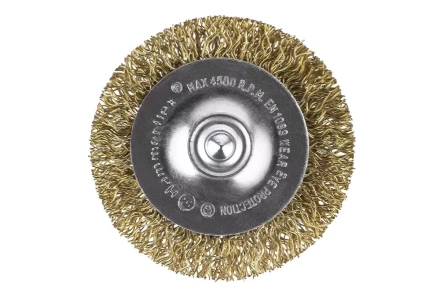 Кордщетка HAMMER плоская 50мм для дрели гофрированная латунированная сталь (207-205) купить в Надыме