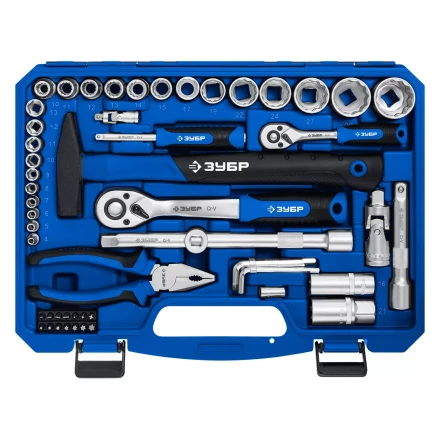 ЗУБР Универсал-76, 76 предм., (1/2+ 1/4), универсальный набор инструмента, Профессионал (27670-H76) купить в Надыме