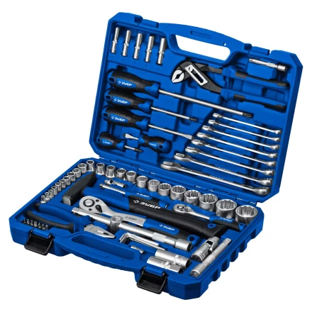 ЗУБР Универсал-76, 76 предм., (1/2+ 1/4), универсальный набор инструмента, Профессионал (27670-H76) купить в Надыме