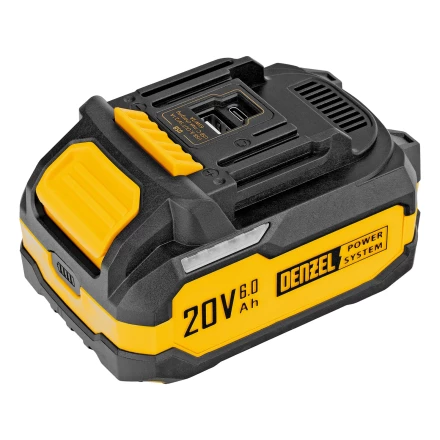 Батарея аккумуляторная BH-20-6.0, Li-Ion, USB, 20 В, 6,0 Ач// Denzel 28446 купить в Надыме