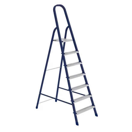 Стремянка 7 ступеней стальная оцинкованные ступени СИБРТЕХ 97847 купить в Надыме