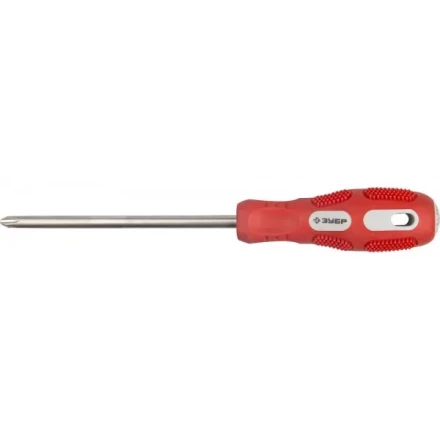 Отвертка ЗУБР "ПРОФИ" хромованадиевая сталь, двухкомпонентная рукоятка, магнит наконечник, PH3x150мм 25232-3-150_z01 купить в Надыме