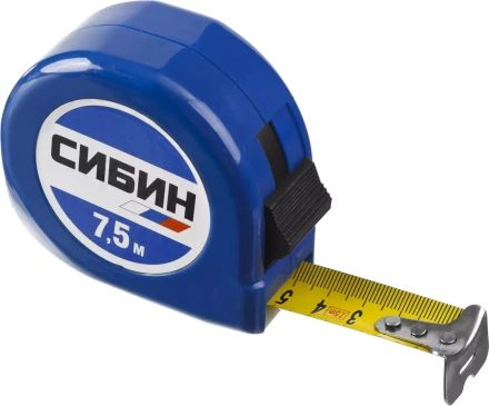 Рулетка СИБИН, пластиковый корпус, 7,5м/25мм 34020-08-25 купить в Надыме