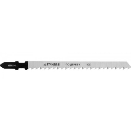 Полотна STAYER &quot;PROFI&quot;, T301CD, для эл/лобзика, HCS, по дереву, EU-хвост., шаг 4мм, 100мм, 2шт 15982-4_z01 купить в Надыме