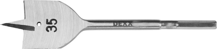 Сверло по дереву перовое, шестигранный хвостовик, DEXX 2945-35, d=35мм 2945-35 купить в Надыме