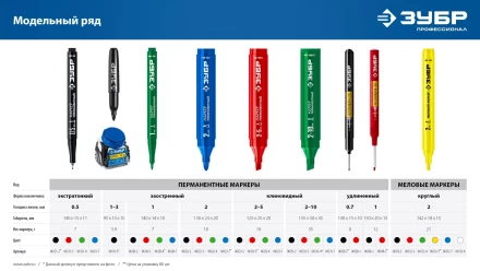 ЗУБР Мини черный, 1-3 мм, 80 шт, перманентный маркер (06331-2) купить в Надыме