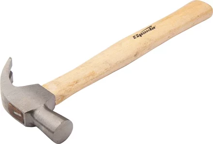 Молоток-гвоздодер 450 г боек 27 мм деревянная рукоятка SPARTA 104205 купить в Надыме