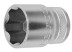 Торцовая головка KRAFTOOL &quot;INDUSTRIE QUALITAT&quot;, Cr-V, SUPER-LOCK, хромосатинированная, 1/2&quot;, 22 мм 27801-22_z01 купить в Надыме