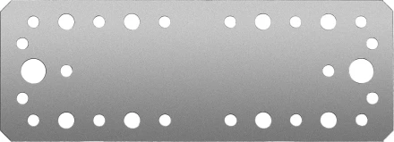 ЗУБР КП-2.5, 180 x 65 x 2.5 мм, цинк, крепежная пластина (31023-180) купить в Надыме