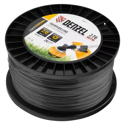Леска для триммера двухкомпонентная круглая, 2,0мм х 276м, на DIN катушке EXTRA CORD// Denzel 96807 купить в Надыме