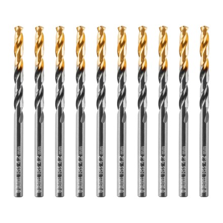 Сверло по металлу, 4,2 мм, HSS-Tin, Golden Tip, 10 шт. Denzel 717210 купить в Надыме