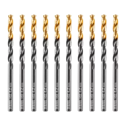 Сверло по металлу, 4,2 мм, HSS-Tin, Golden Tip, 10 шт. Denzel 717210 купить в Надыме