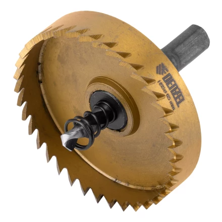 Коронка по металлу HSS, 65 мм, нитридтитановое покрытие Denzel 724121 купить в Надыме