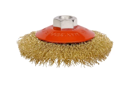 Щетка для УШМ М14/100 мм выгнутая сталь прямая VMX 511725 купить в Надыме