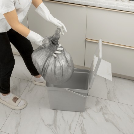 Пакеты для мусора 30 л x 50 шт. серые, Home Palisad 927075 купить в Надыме