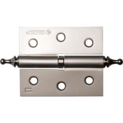 Петля дверная разъемная ЗУБР "ЭКСПЕРТ", 1 подшипник, цвет мат. никель (PN), левая, с крепежом, 75х63х2,5мм,2шт 37605-075-4L