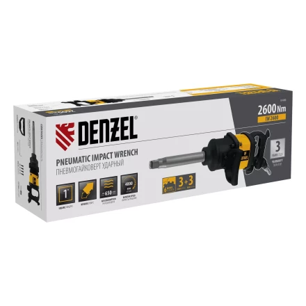 Ударный пневмогайковерт Denzel IW2600 57490, 1", 4000 об/мин, 2600 Нм купить в Надыме