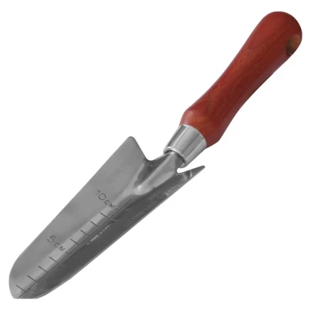 Совок посадочный из нержавеющей стали с деревянной рукояткой  320мм  Кратон 5 10 05 002 купить в Надыме