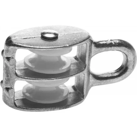 Блок ЗУБР двойной, оцинкованный, нейлоновый шкив, 5x15мм, 10 шт 4-304595-15 купить в Надыме