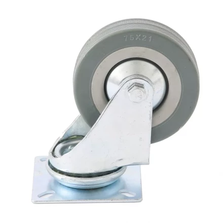 Колесо поворотное d-50 мм крепление  платформенное СИБРТЕХ артикул 68713 купить в Надыме