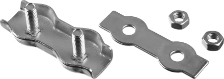 Зажим троса ЗУБР "МАСТЕР" двойной, оцинкованный, 5мм, 2 шт 304446-05 купить в Надыме