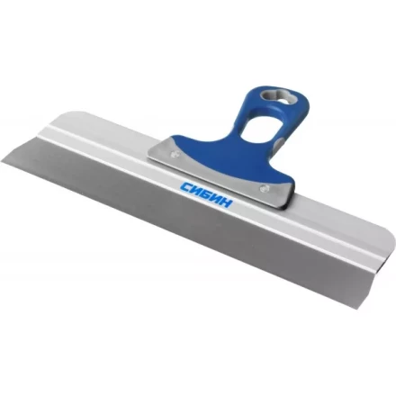 Шпатель СИБИН ФАСАДНЫЙ нержавеющий, алюминиевая направляющая, 2к ручка, 350мм 10085-35 купить в Надыме