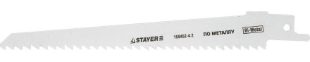 Полотно STAYER &quot;PROFI&quot; S611DF для сабельн эл. ножовки Bi-Metall, дерево, дерево с гвоздями,металл, газобетон, пластик 159452-4.2 купить в Надыме