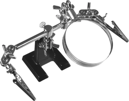 Штатив STAYER "MASTER" для фиксации электронной платы, c увеличительной линзой 55339 купить в Надыме