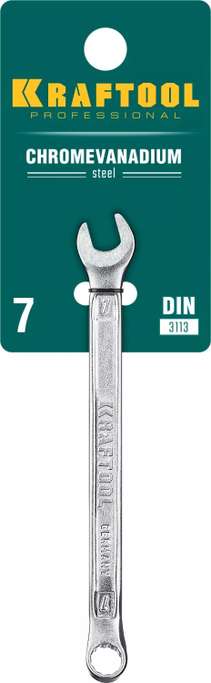 Ключи комбинированные KRAFTOOL, Cr-V, DIN 3113 27079-07 купить в Надыме