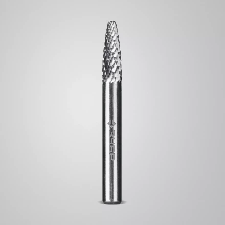 Зубр Твердосплавная борфреза F - парабола с закругленным углом, 6 х 18 мм, радиус 1.5 мм (28805-6-18) купить в Надыме