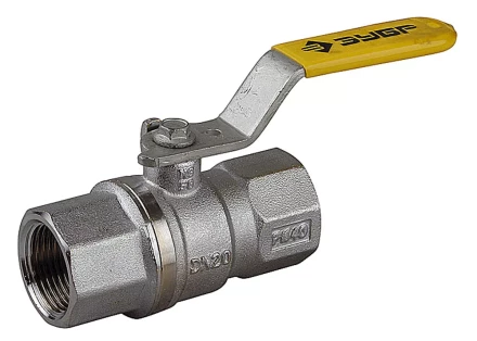 Кран шаровой ЗУБР полнопроход газовый "мама-мама", ручка, хромиров латунь, 3/4" 4-51720-C-3/4 купить в Надыме