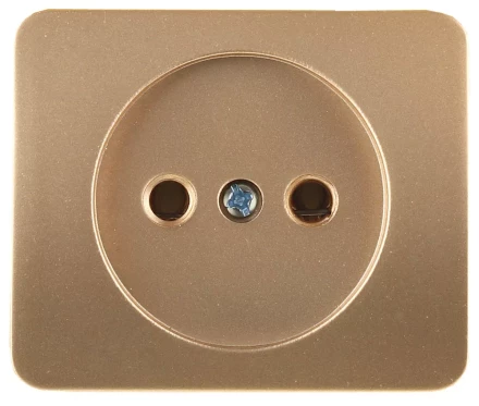 Розетка СВЕТОЗАР "ГАММА" без заземления, одинарная, без вставки и рамки, цвет золотой металлик, 16А/~250В SV-54100-GM купить в Надыме