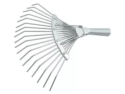 Грабли веерные 18 зубьев без черенка оцинкованные круглый зуб  СИБРТЕХ Россия 61780 купить в Надыме