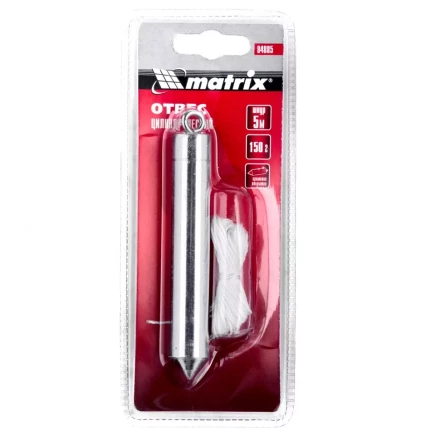 Отвес цилиндрический 150 г шнур 5 м Matrix 84885 купить в Надыме