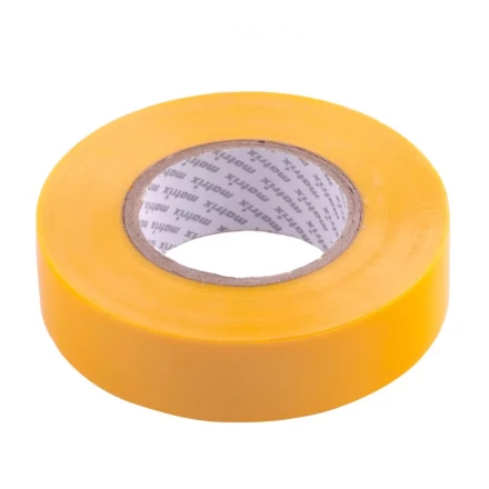 Изолента ПВХ 19 мм х 20 м желтая 150 мкм Matrix 88780 купить в Надыме