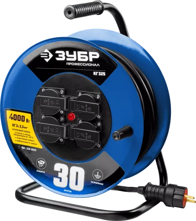 Профессиональные удлинители на стальной катушке КГ 325 силовые серия ПРОФЕССИОНАЛ купить в Надыме