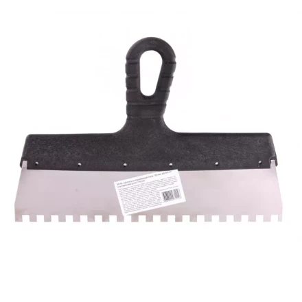 Шпатель из нержавеющей стали 300 мм зуб 8 х 8 мм пластмассовая ручка 85144 купить в Надыме