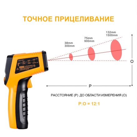 Пирометр инфракрасный CWQ01 DEKO, 065-0208 купить в Надыме