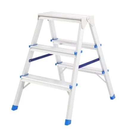 Стремянка двусторонняя 3 ступени алюминиевая Сибртех 97923 купить в Надыме